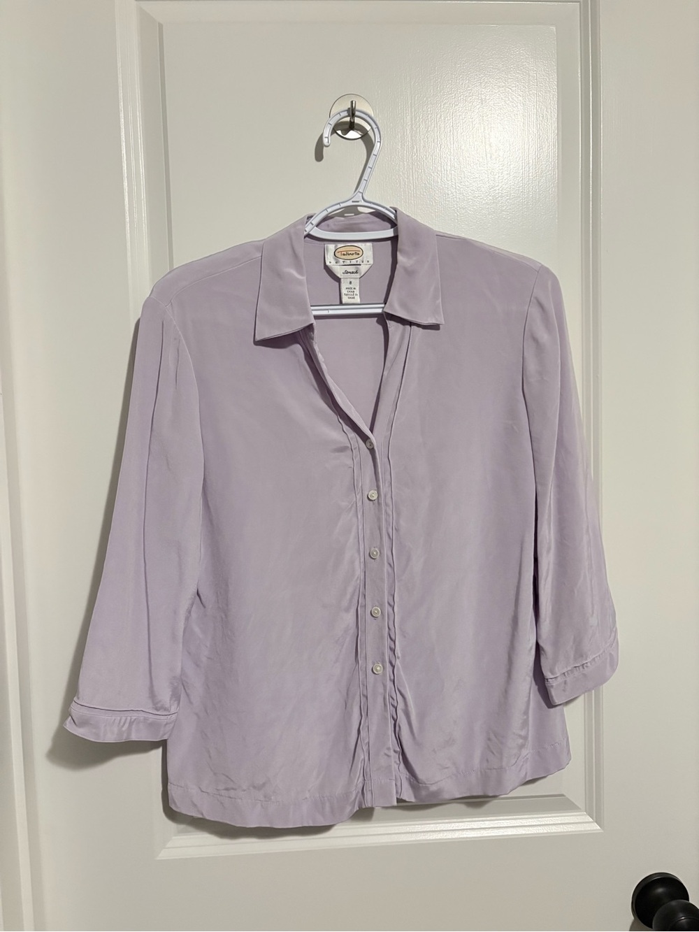 Talbots Petite Lavender Button-Front Women's Blouse